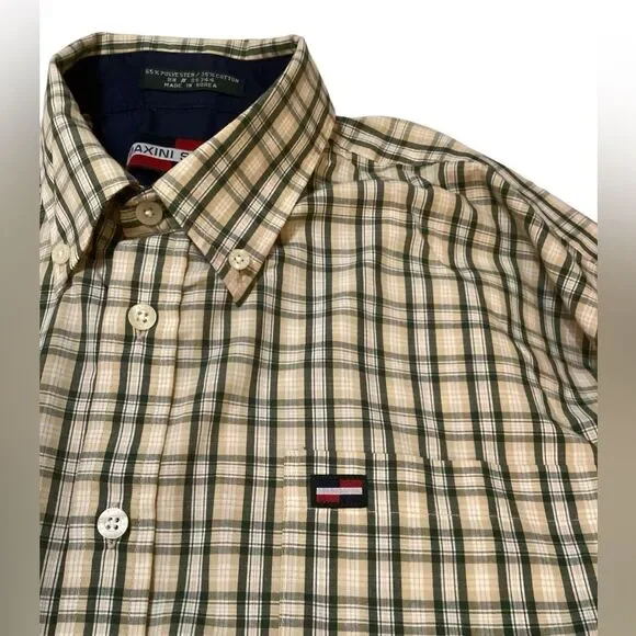 Maxini Sport Men Shirt Medium (16 1/4) Plaid Long Sleeves Button Up Casual shirt - Picture 2 of 15